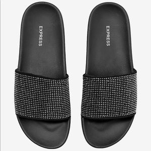 Express Shoes - Express Embellished Slides Express Shoes - Express Embellished Slides